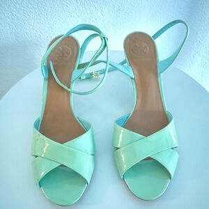 Tory Burch Light Green Strappy Sandals